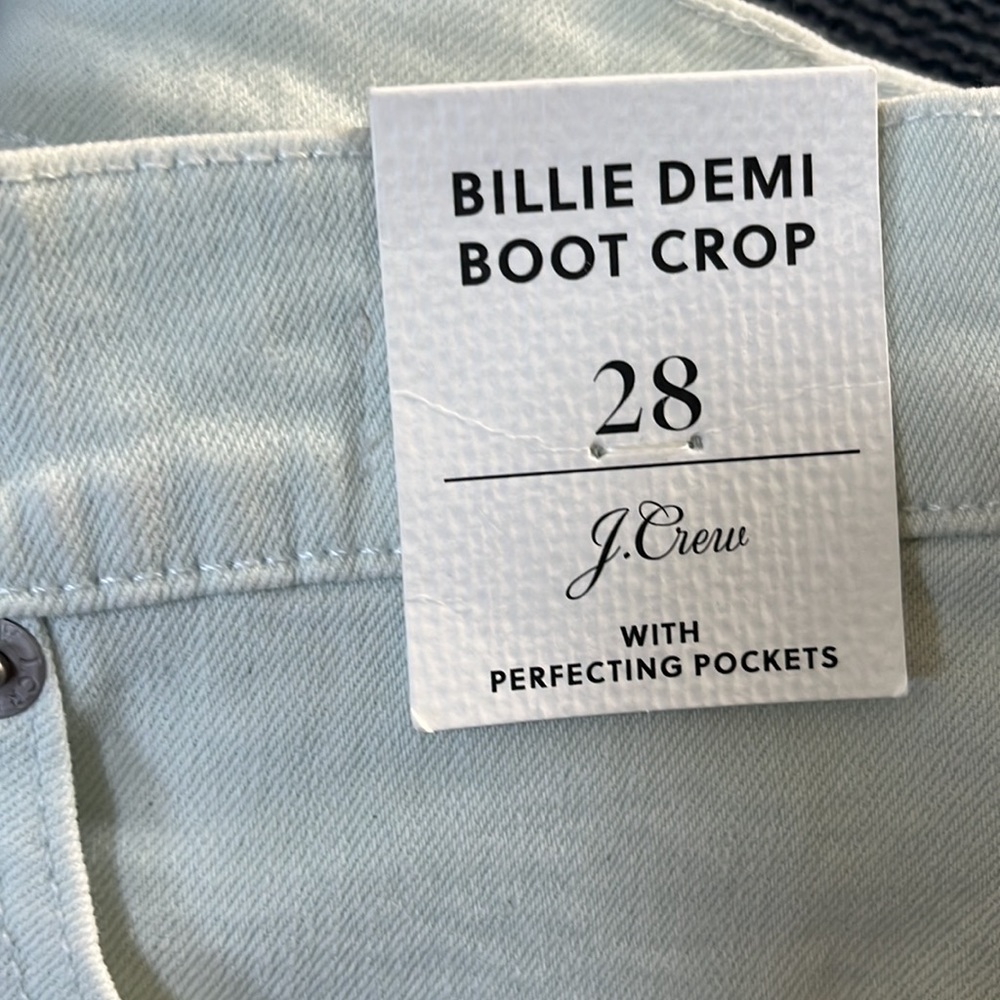 J.Crew || Billie Demi Boot Crop || size 28 || light blue